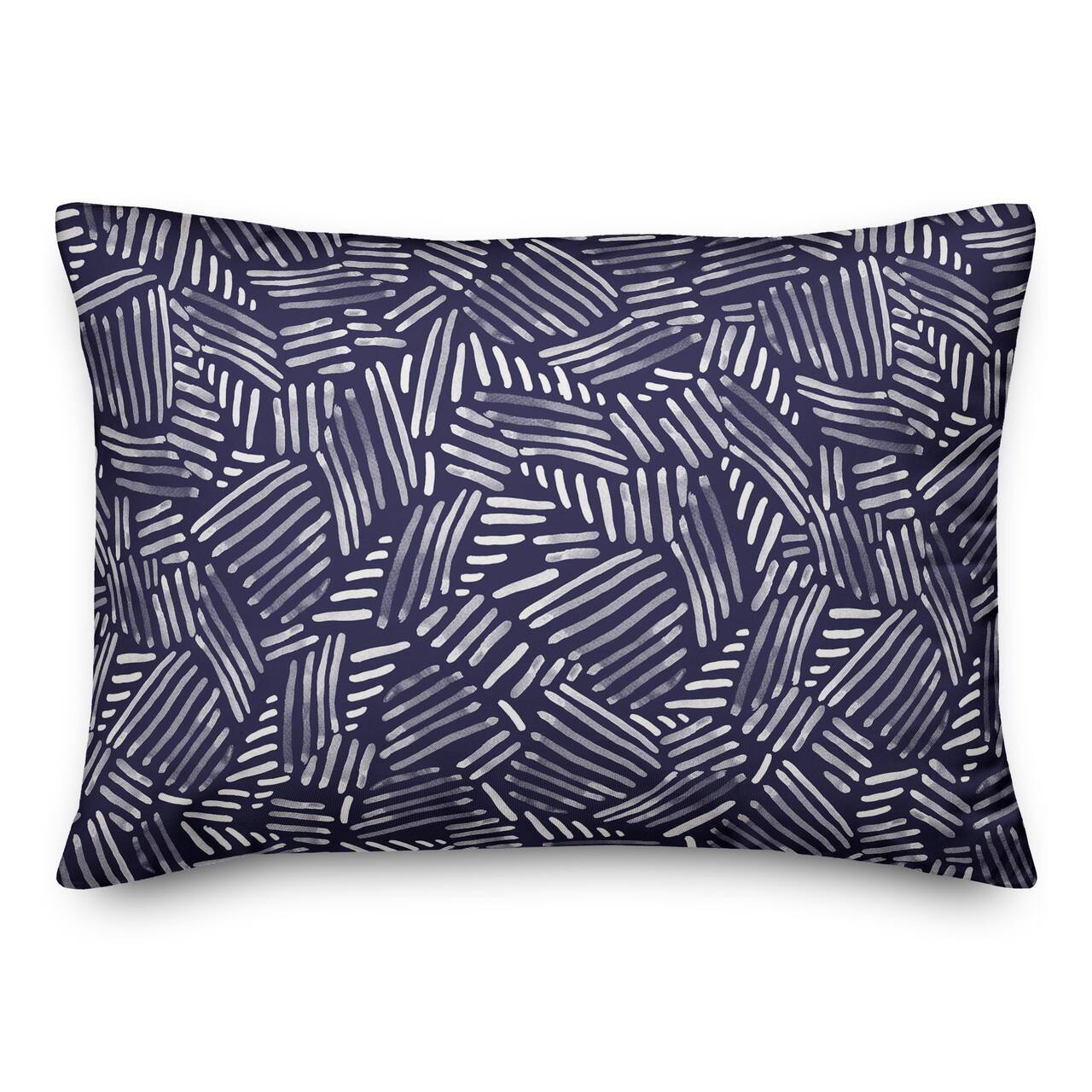 Navy Watercolor 14" x 20" Indoor / Outdoor Pillow